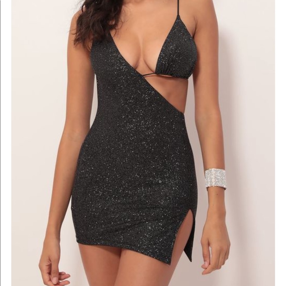 Lucy in the Sky Black Shimmer Dress